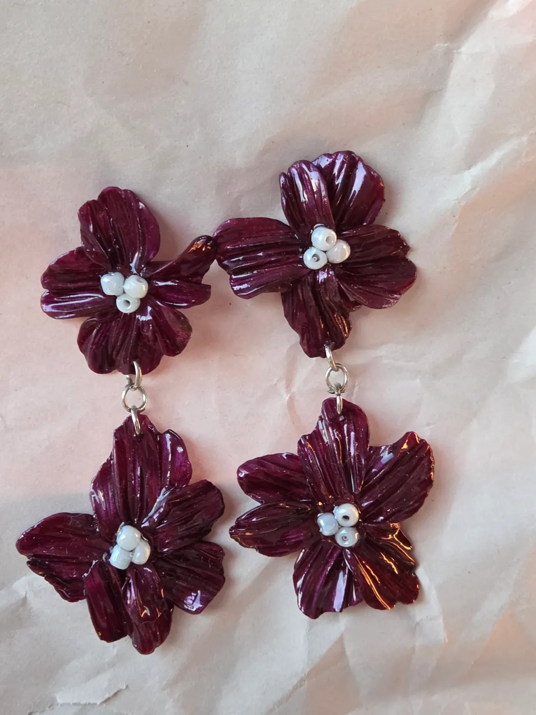 Collar Flores Vino