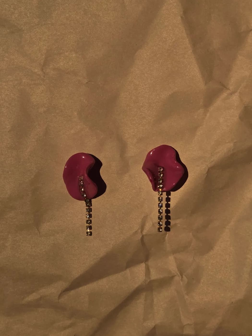Aros Magenta con Cadena