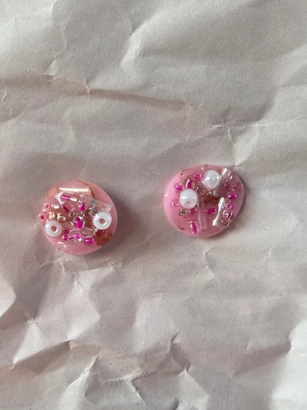 Aros Perla Rosa