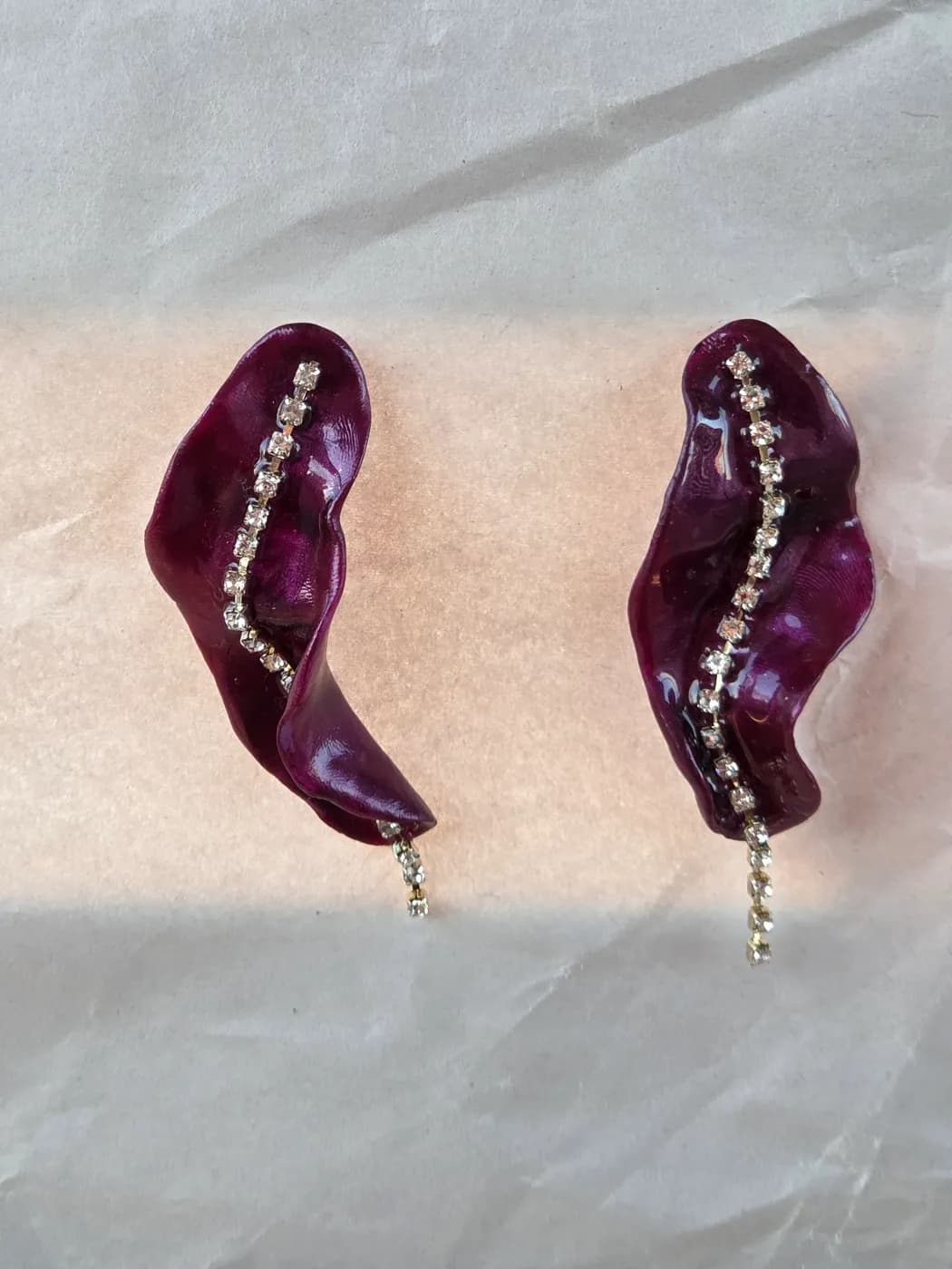 Aros Violeta con Cadena